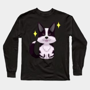 Black Cardigan corgi Long Sleeve T-Shirt